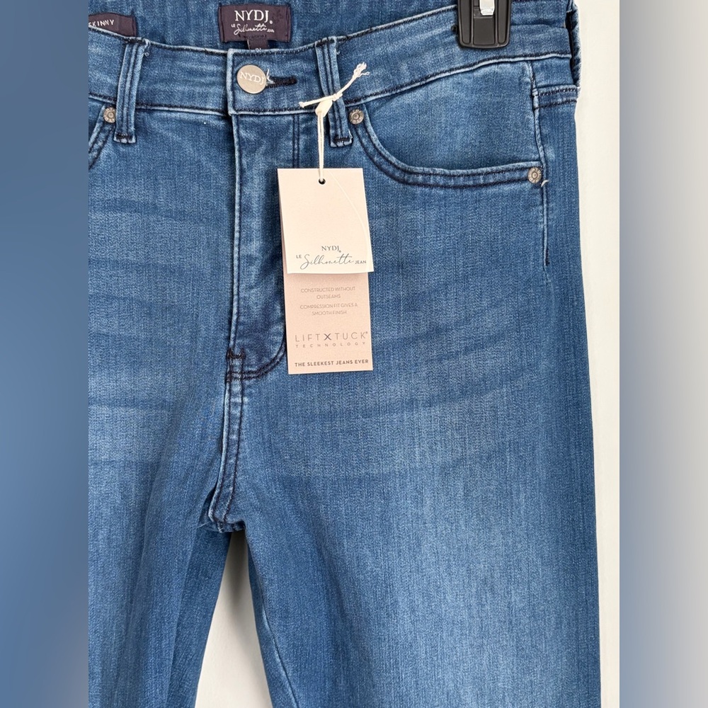NYDJ Women's Ami Skinny Long Jeans in Amour Medium Blue Wash, Size 8 Long - Picture 5 of 16